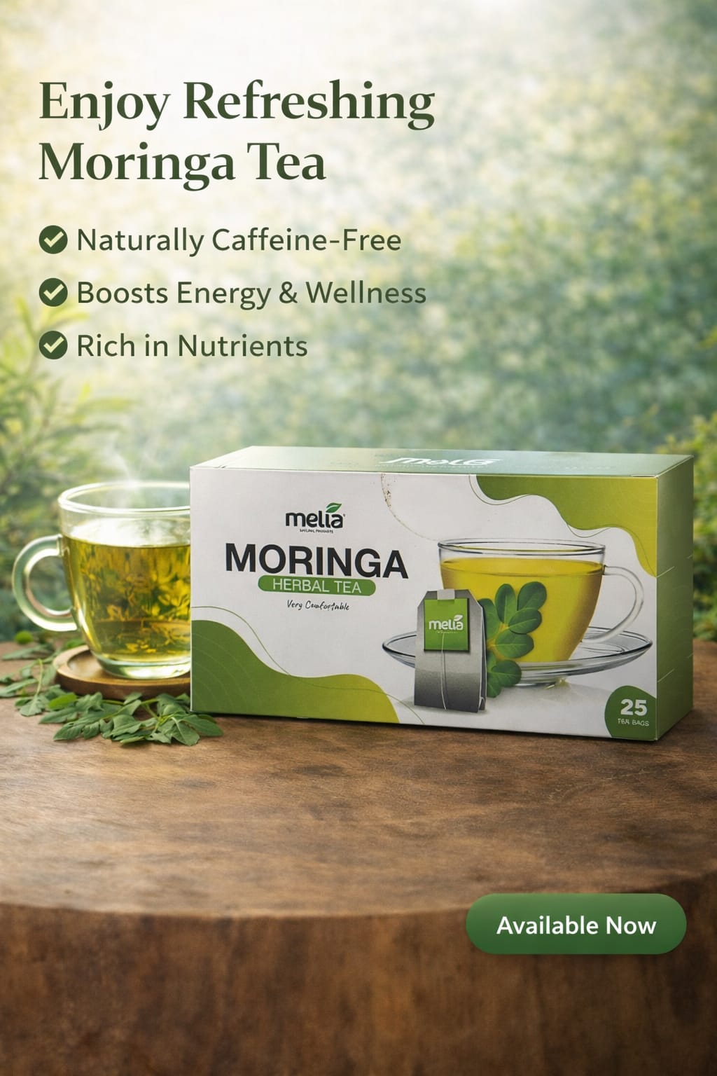 Moringa Herbal Tea Bags - 25 tea bags